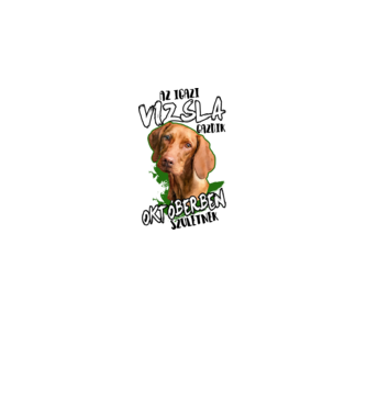 Vizsla Októberben minta fehér pólón