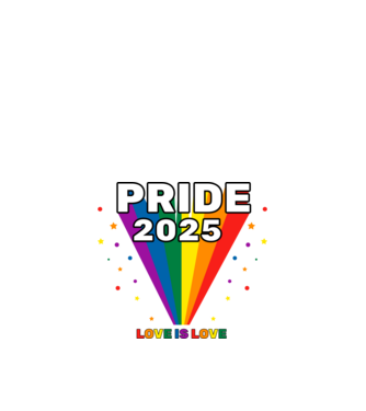 Pride 2025 minta fekete pólón