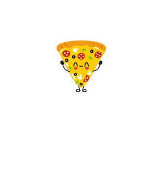 Pizza szelet - páros 2 minta királykék pólón