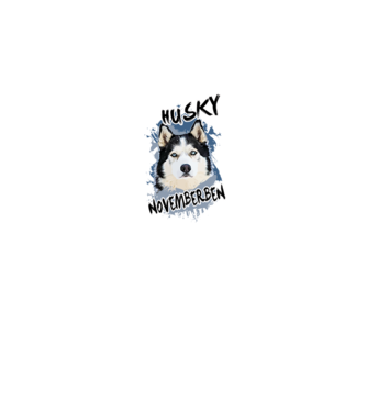 Az igazi HUSKY gazdik NOVEMBERben születnek  minta fekete pólón