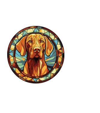 Mozaik vizsla minta fekete pólón