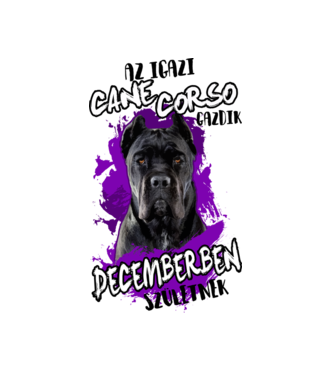 Cane Corso December minta fehér pólón