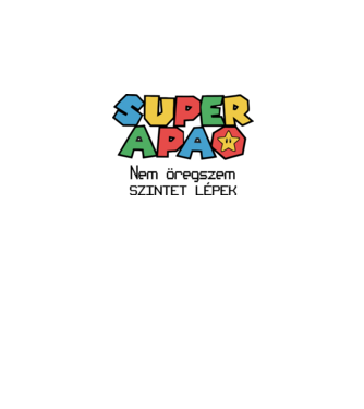 Super APA - nem öregszik minta fehér pólón