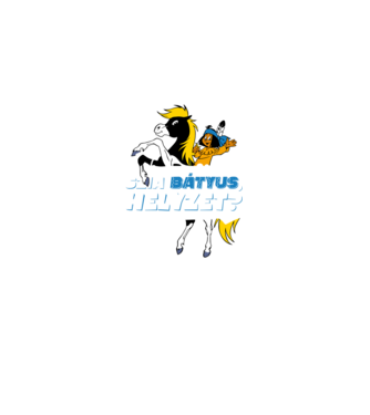 Szia Bátyus, helyzet? - Yakari fekete póló  minta fekete pólón