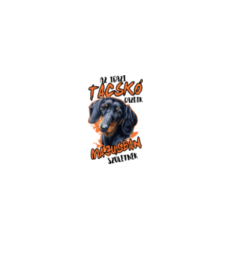 Tacskó Május minta fehér pólón