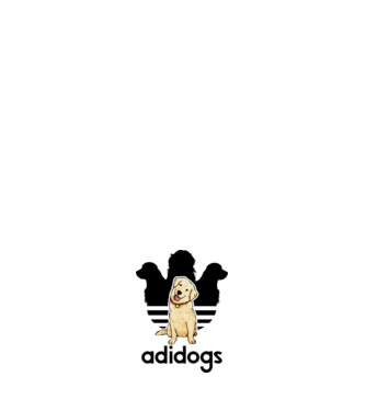 Adidogs Golden retriever - fekete minta világos rózsaszín pólón