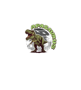 Apasaurus rex minta szürke pólón