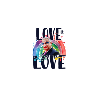 Love is Love - Viktor minta világos rózsaszín pólón