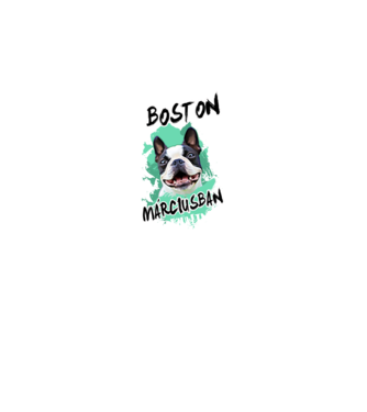 Boston terrier Március minta fekete pólón