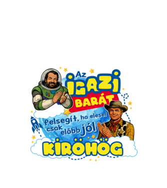 Bud Spencer és Terence Hill - Az igaz barát ToyStory style minta fehér pólón