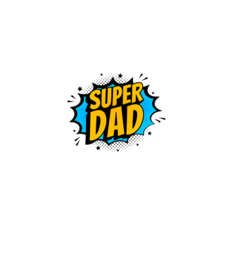 Super Dad Comic minta fehér pólón