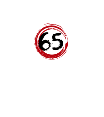 Szülinapi 65-ös tábla minta fehér pólón