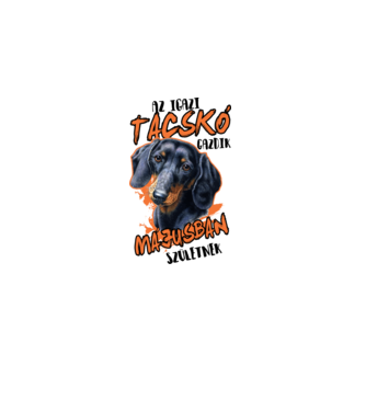 Tacskó Május minta fehér pólón