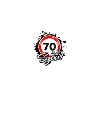 70 és még mindig szexi!  minta királykék pólón