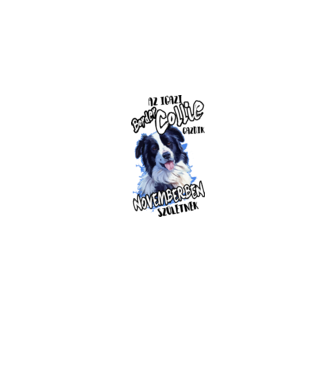 Border Collie November minta szürke pólón