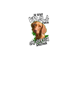 Vizsla Októberben minta fehér pólón