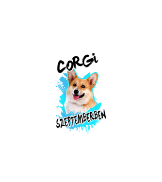 Corgi Szeptember minta fehér pólón