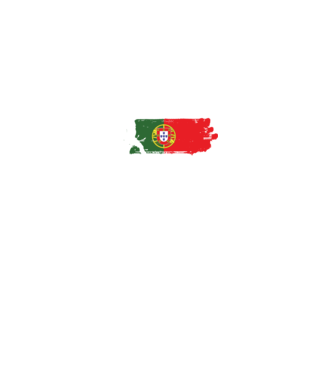 Portugália foci zászló minta fekete pólón