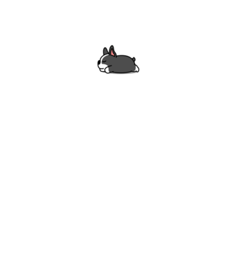 Just Do it Boston terrier minta fekete pólón