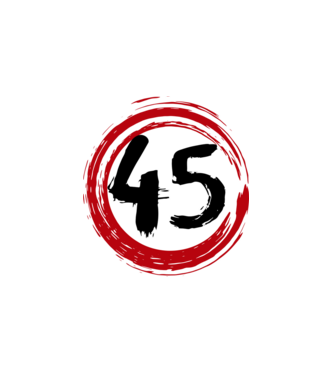 Szülinapi 45-ös tábla minta fehér pólón