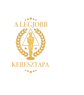 Oscar - A legjobb keresztapa minta világoskék pólón