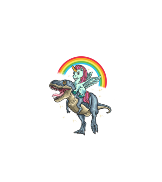 Badass Unicorn minta fekete pólón