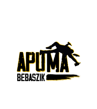 Apuma bebaszik - fekete minta fehér pólón