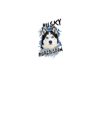 Az igazi HUSKY gazdik MÁRCIUSban születnek  minta fekete pólón