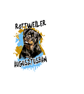 Az igazi ROTTWEILER gazdik AUGUSZTUSban születnek minta fekete pólón