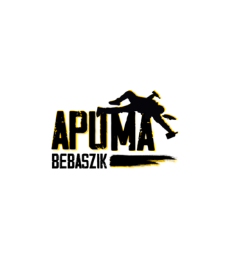 Apuma bebaszik - fekete minta fehér pólón