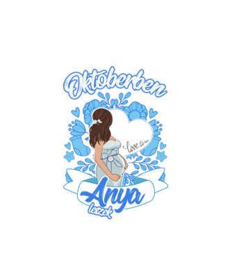 OKTÓBERBEN anya leszek - Fiú minta fehér pólón