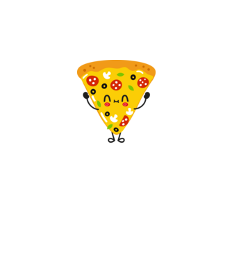 Pizza szelet - páros 2 minta fehér pólón