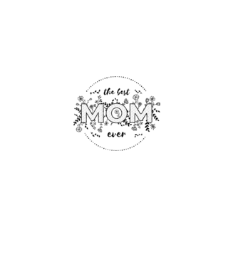 The best MOM ever - fekete minta fehér pólón