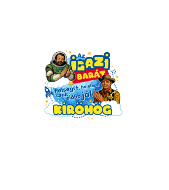 Bud Spencer és Terence Hill - Az igaz barát ToyStory style minta fehér pólón