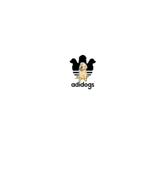 Adidogs Golden retriever - fekete minta fehér pólón