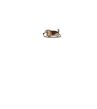 Just Do it Beagle minta farmerkék pólón