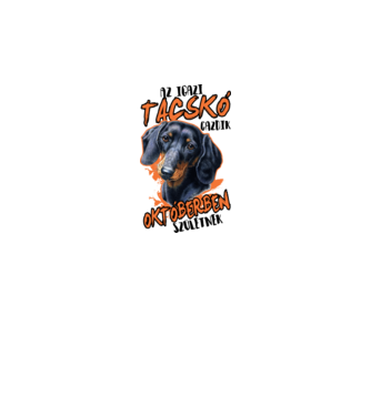 Tacskó október minta fehér pólón