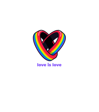 love is love  minta fekete pólón