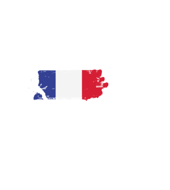 Franciaország foci zászló minta fehér pólón