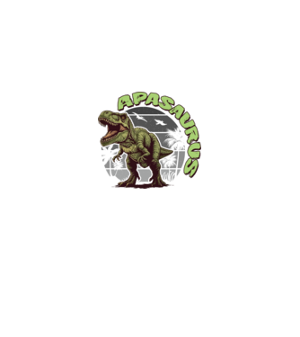 Apasaurus rex minta királykék pólón