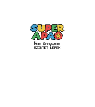 Super APA - nem öregszik minta fehér pólón
