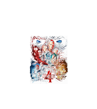 Stranger Things - 4 évad poster minta fekete pólón