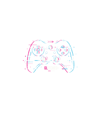 Glitched reality minta fehér pólón