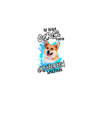 Corgi October minta fehér pólón