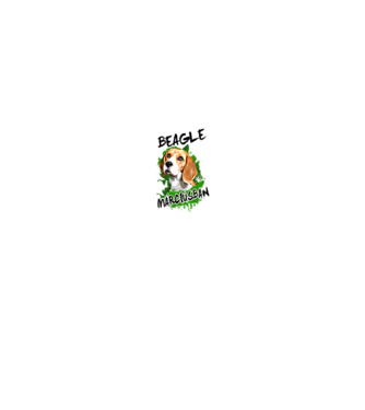 Beagle Március minta fekete pólón