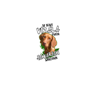 Vizsla Januárban minta fehér pólón