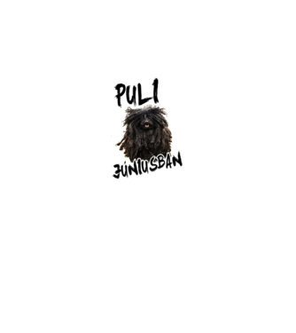 Puli June minta fekete pólón