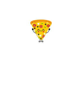 Pizza szelet - páros 2 minta fehér pólón