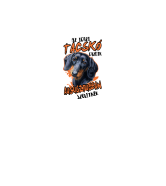 Tacskó augusztus minta fehér pólón