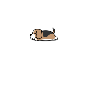 Beagle Nope Not Today minta fekete pólón
